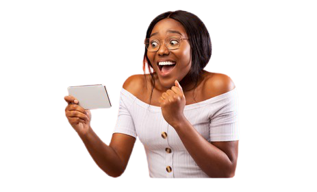 Person viewing a mobile device